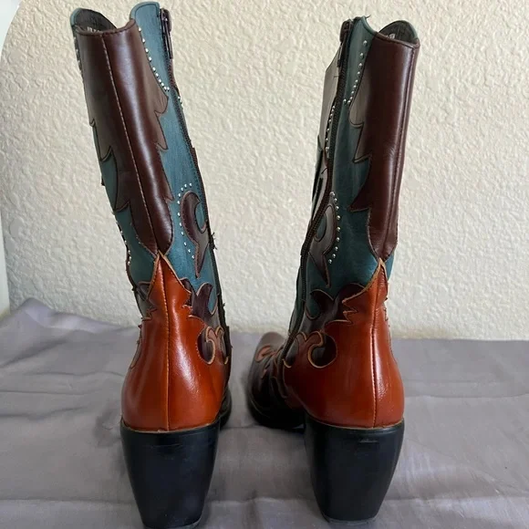 Jeffrey Campbell Saddle Up Western Pull On Boots 9 SOLD OUT - Picture 5 of 12